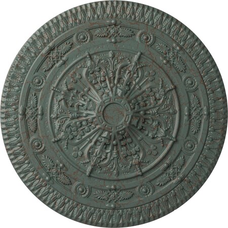 Ekena Millwork Naple Ceiling Medallion (Fits Canopies up to 3 3/8"), 37 1/2"OD x 3 3/8"P, Cloud Burst Crackle CM37NACBC